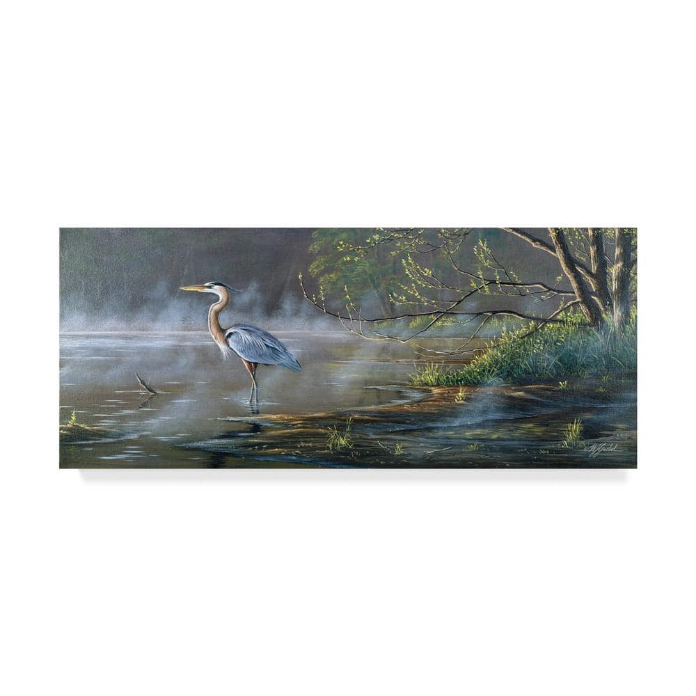 Quiet Cove Blue Heron Gallery-Wrapped Canvas Art, 10x24