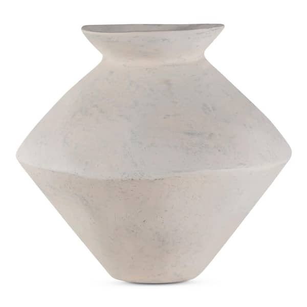 Leif Eco-Friendly Decorative Vessel Medium - A Timeless Piece for Sustainable Living, White