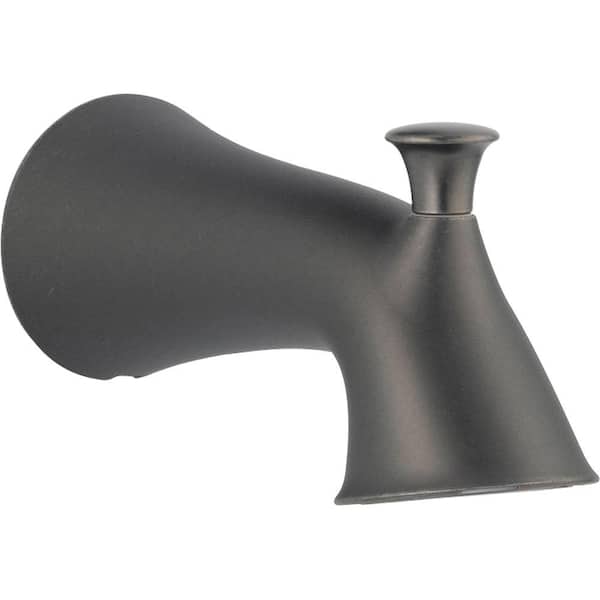 Delta Lahara 6-3/4 in. Non-Metallic Pull-Up Diverter Tub Spout in Aged Pewter