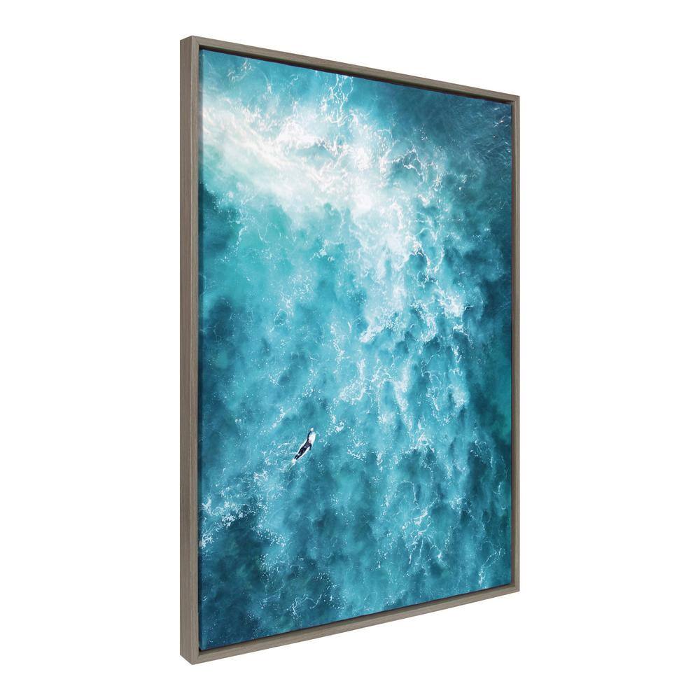 La Jolla Beach Aerial View Blue Canvas Painting