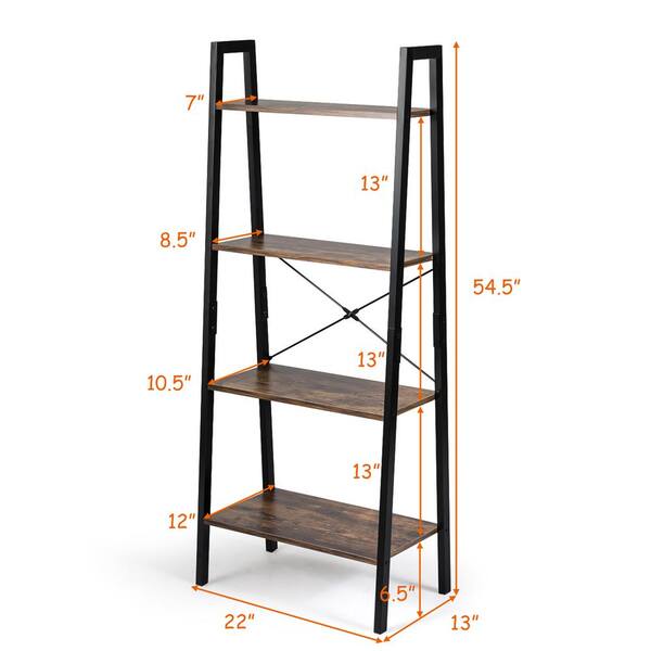 Dropship Bookshelf; Ladder Shelf; 4 Tier Tall Bookcase; Modern Open Book  Case For Bedroom; Living Room; Office (Brown) to Sell Online at a Lower  Price