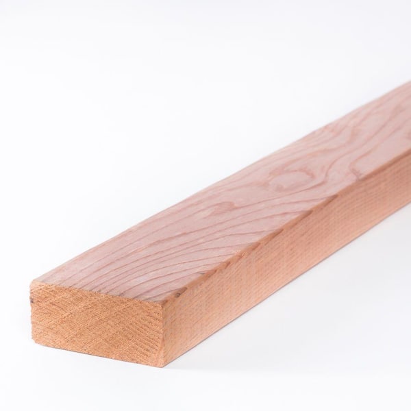 Mendocino Forest Products 2 in. x 4 in. x 12 ft. Construction Heart S4S Dry Redwood Lumber