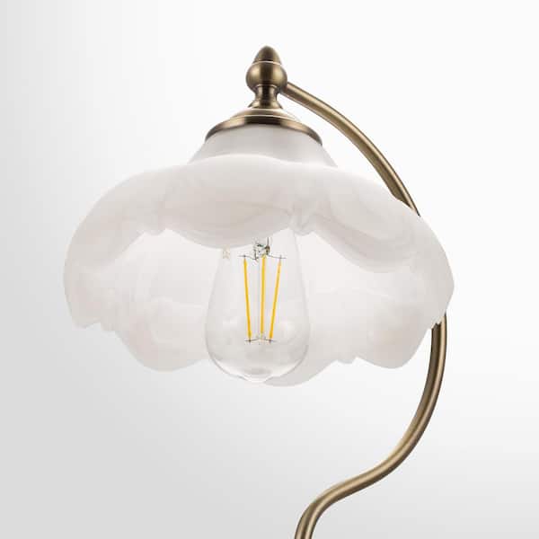 5.6 in. White Frosted Glass Novelty Table Lamp Shade with 1 in. Neckless Fitter for Sconce, Wall Light, Table Lamp