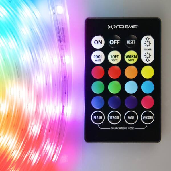 XTREME Plug-in Clear and Multi-Color 16.4 ft. LED Path Light with