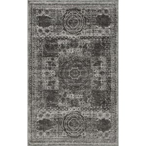 Bromley Wells Dark Gray 5 ft. x 8 ft. Area Rug