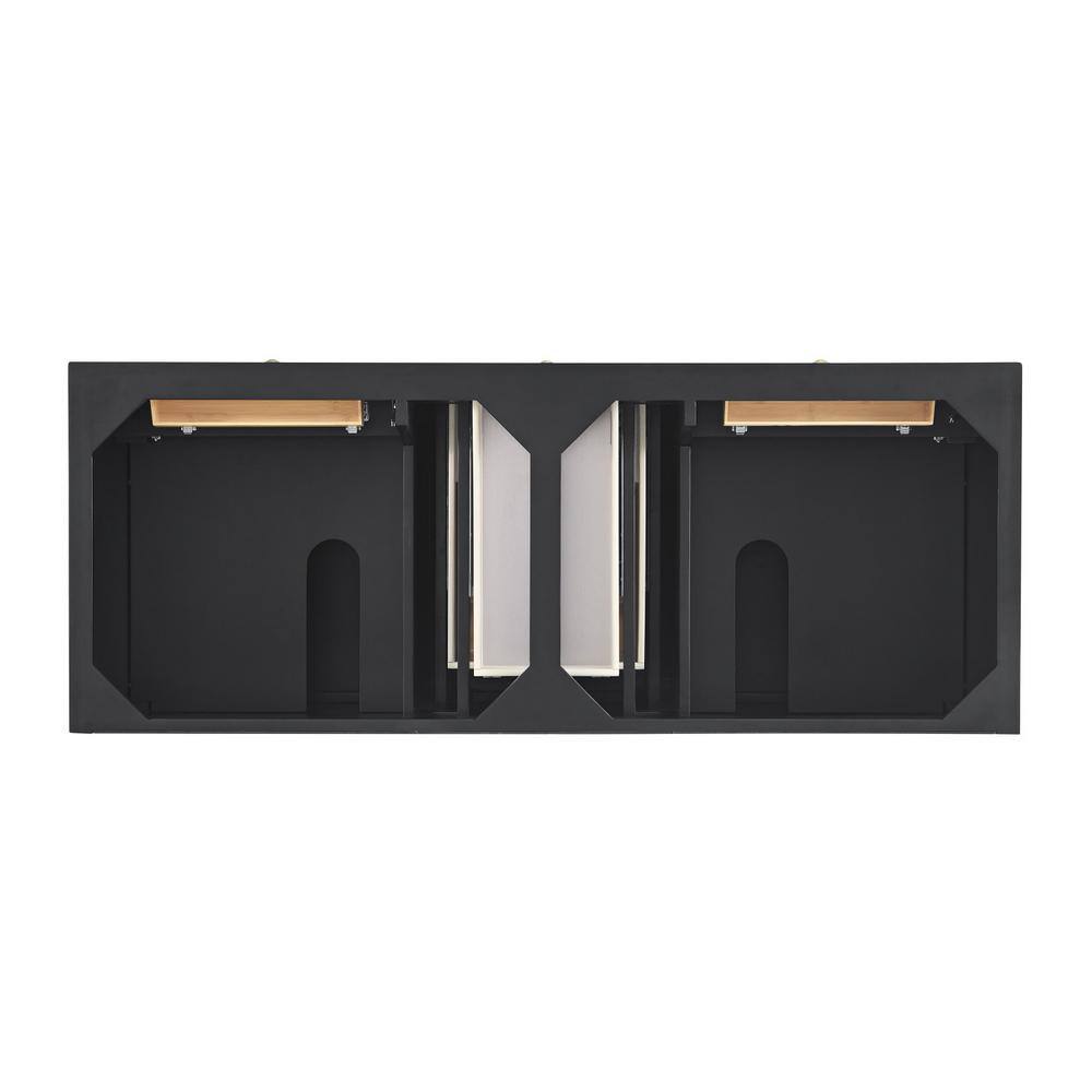Lorelai 60" Black Onyx Double Freestanding Vanity Base
