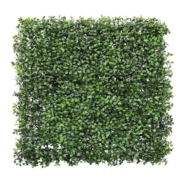 BANSA ROSE 20 in. H x 20 in. W Plastic Artificial Ivy Laurel Wood Hedge Privacy Garden Fence for Home Backyard Garden, (1-Pieces)