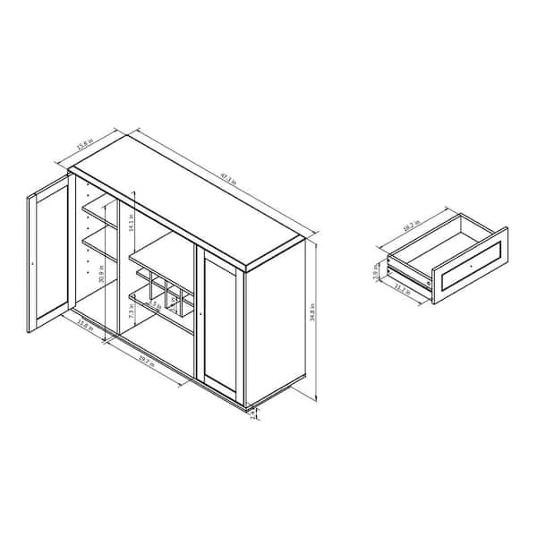 Furniture of America Koilern Espresso Buffet YNJ-1576C5