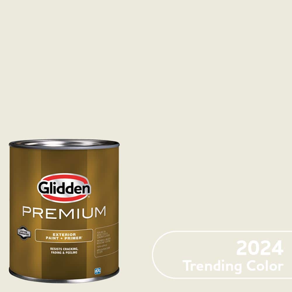Glidden Premium 1 Qt. PPG1809 Garlic Clove Satin Exterior Latex Paint