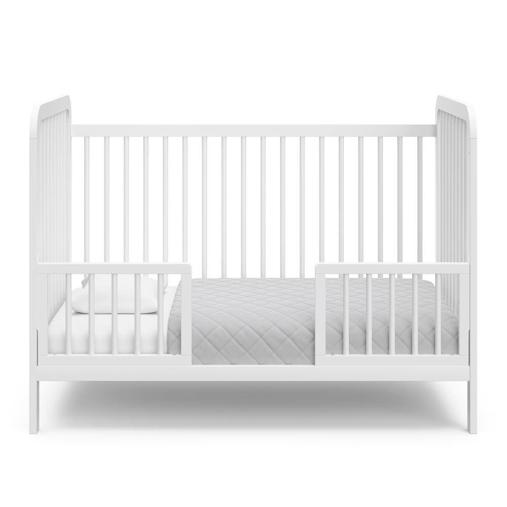 White Pine Wood 3-in-1 Convertible Crib with Adjustable Height