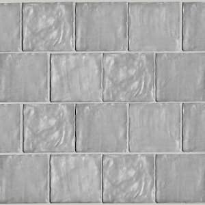 Blue 4 in. x 4 in. Polished and Honed Ceramic Mosaic Tile (5.38 sq. ft./Case)