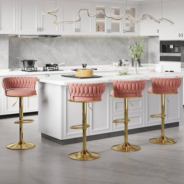 thumbnail image 2 of Buy EALSON Counter Height Bar Stools Set Of 2 Farmhouse Barstools With Back And Wood Legs Mid Century Modern Bar Chairs Upholstered Kitchen Island Stools 2 of 9