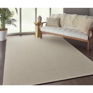 6 in. x 6 in. Loop Multi Level Carpet Sample - Sand Harbor - Color Silt/Ivory