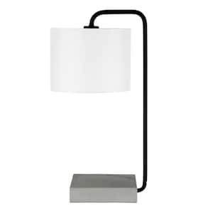 Roland 22 in. Blackened Bronze and Concrete Table Lamp