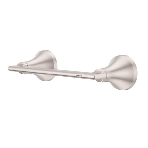 Vedra Wall Mount Double Post Pivot Toilet Paper Holder in Spot Defense Brushed Nickel