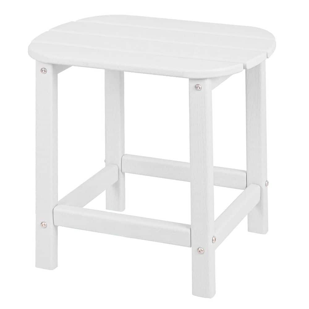 HDPE Adirondack Side Tables, Weather-Resistant and Easy Assembly Patio End Table for Garden, Balcony, Porch, White price history on PriceWatchPro