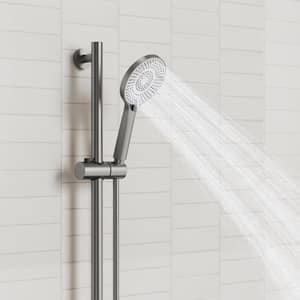 1-Handle 3-Spray Shower Faucet 2.5 GPM with Slide Bar in Brushed Nickel