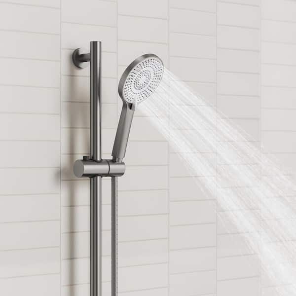 1-Handle 3-Spray Shower Faucet 2.5 GPM with Slide Bar in Brushed Nickel