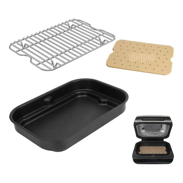 12-Pieces Smart XL Indoor Grill Accessories Set Stainless Steel Non-Stick Cooking Pot Grill Rack