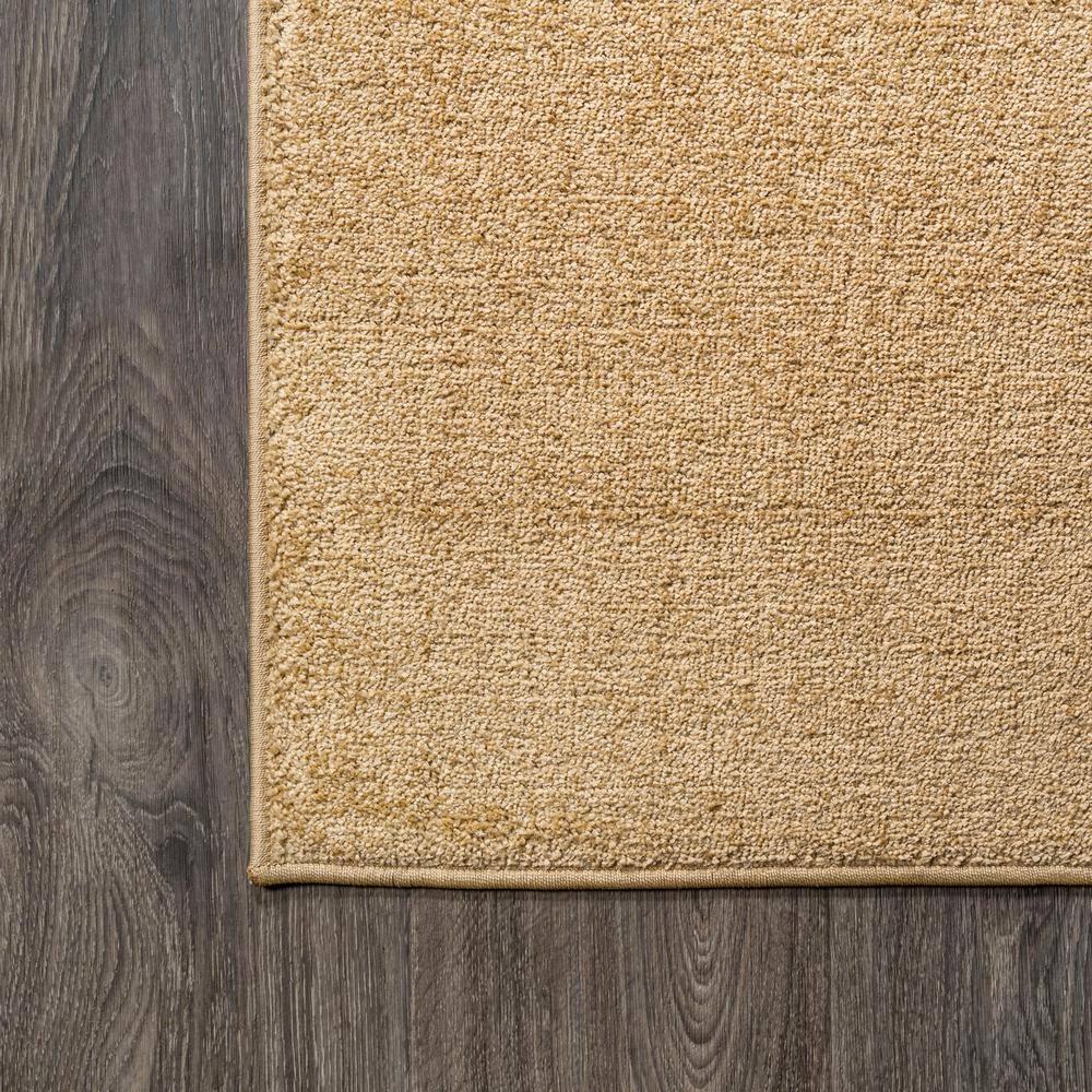 Mustard Oval Easy Care Synthetic Area Rug 3 ft. x 5 ft.