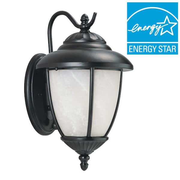 Generation Lighting Yorktown Small 1-Light Black Outdoor Wall Lantern