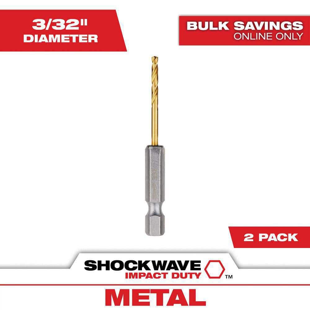 Milwaukee SHOCKWAVE 3/32 in. Titanium Drill Bit 48-89-4603 - The