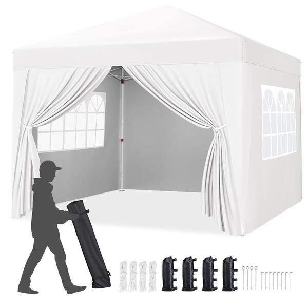 Yaheetech 10 ft. x 10 ft. Outdoor Pop up Canopy with Sidewall Window