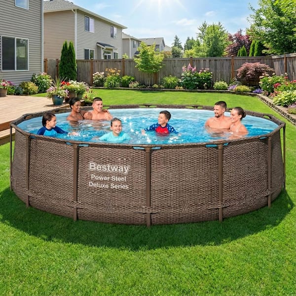 Bestway Power Steel Deluxe Series 14 ft. x 42 in. Round Pool Set