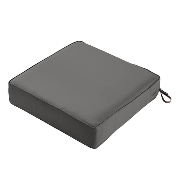 Classic Accessories Montlake Light Charcoal Grey 23 in. W x 23 in. D x 5 in. T Outdoor Lounge Chair Cushion