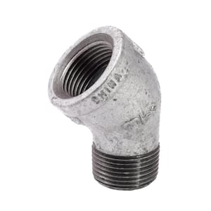3/4 in. Galvanized Malleable Iron 45 degree FPT x MPT Street Elbow Fitting