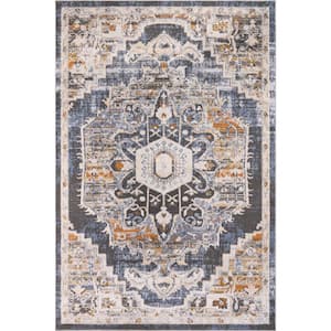 L'Baiet Lara Blue 5 ft. x 7 ft. Oriental Area Rug