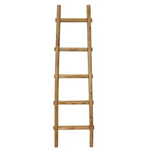 Mariana 5 Step Brown Decorative Ladder Shelve Wooden Wall Art