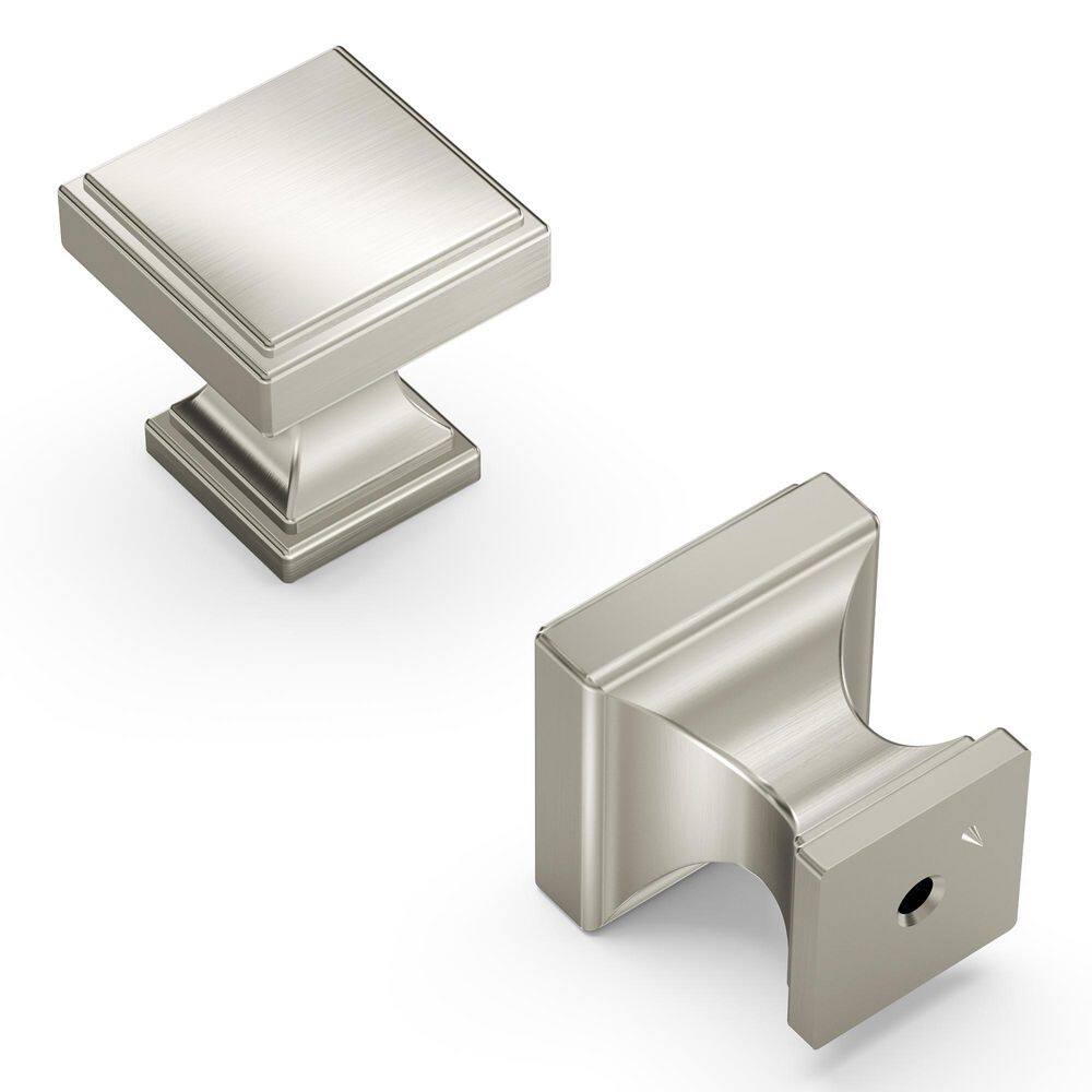 Brownstone Collection Knob 1.13 Inch x 1.13 Inch Satin Nickel Finish Square Cabinet Knob price history on PriceWatchPro
