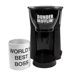 The Office Single Cup Black Drip Coffee Maker with Mug