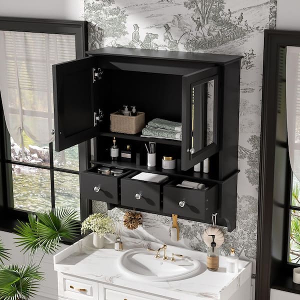 Tenleaf 24 in. W x 28.75 in. H Rectangular Wood Medicine Cabinet
