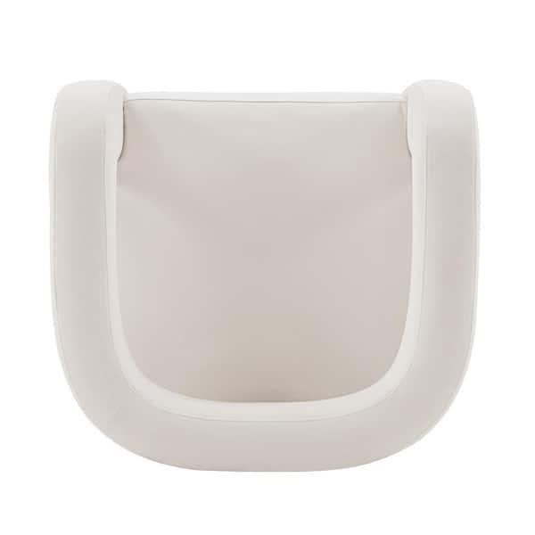 Manhattan Comfort Modern Amirah Velvet Accent Chair in White - Set of 2 Manhattan Comfort Modern Amirah Velvet Accent Chair in White - Set of 2