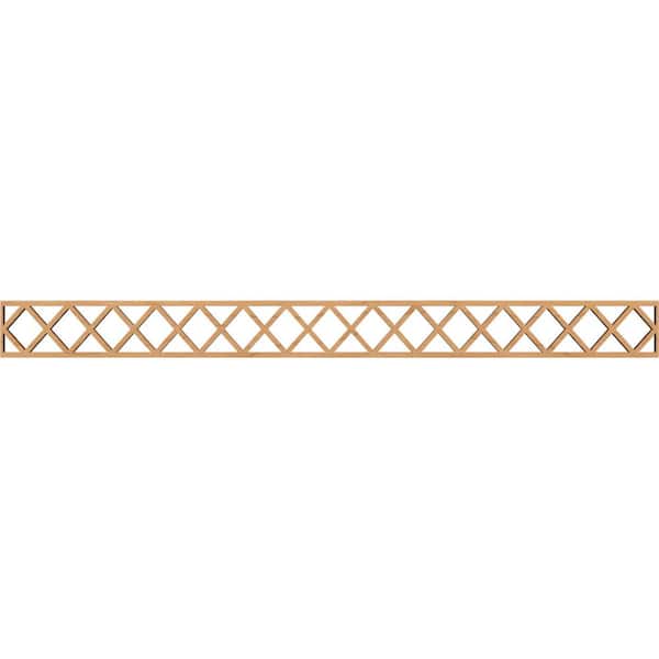 Ekena Millwork Wolford Fretwork 0.375 in. D x 46.375 in. W x 4 in. L Maple Wood Panel Moulding