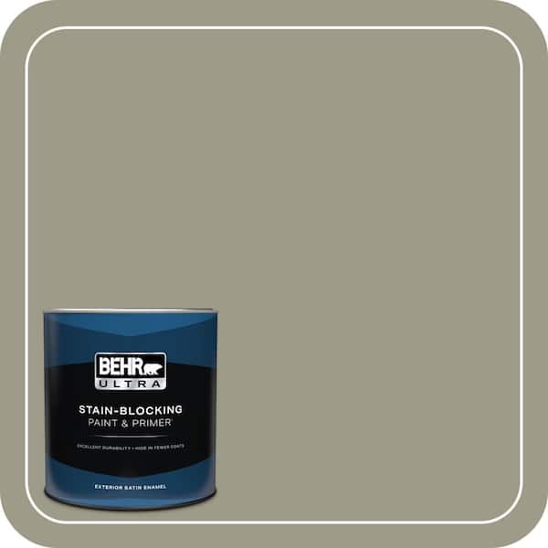 BEHR ULTRA 1 qt. #MQ6-26 Milk Thistle Satin Enamel Exterior Paint & Primer