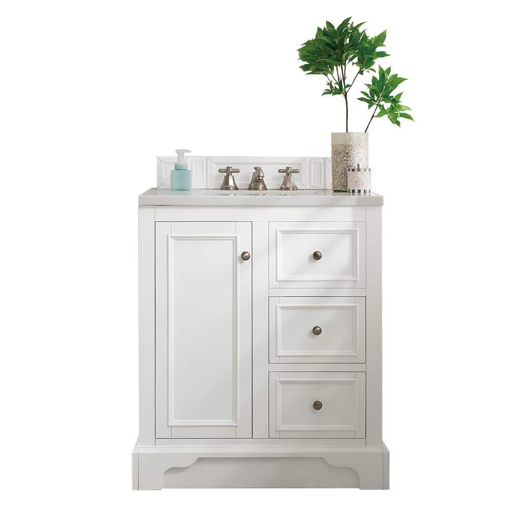 De Soto 31.3 in. W x 23.5 in.D x 36.3 in. H Single Vanity in Bright White w