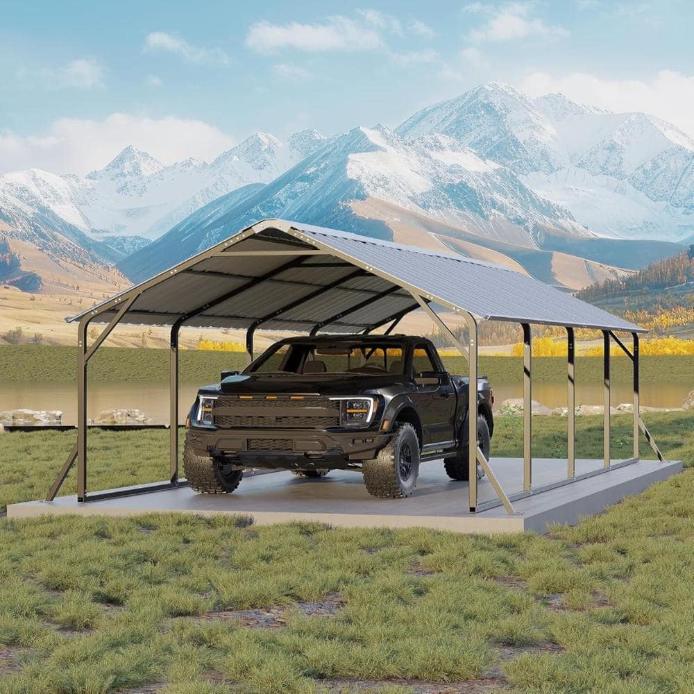 Heavy Duty Enclosed Metal Carport Shelter – 11'x20'x9' Steel Frame, Vertical Roof, All-Weather Storage for Trucks price history on PriceWatchPro