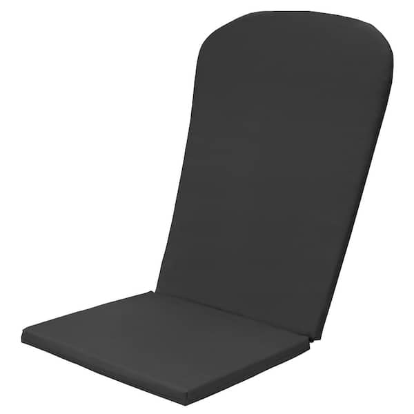 OUTDOOR DECOR BY COMMONWEALTH 24 in. x 51 in. Ebony Outdoor Cushion High Back Adirondack in Black Includes 1 High Back Adirondack Cushion