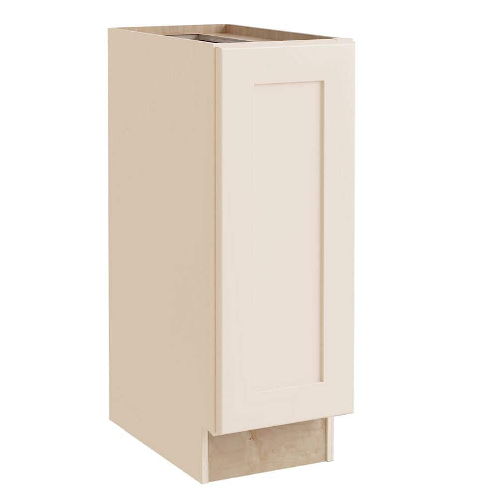 Newport 12 in. W x 21 in. D x 34.5 in. H Assembled Plywood Full Height Door Base Bath Cabinet in Blended Cream RH price history on PriceWatchPro