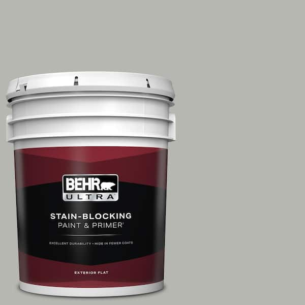 BEHR ULTRA 5 gal. Home Decorators Collection #HDC-MD-26 Sonic Silver Flat Exterior Paint & Primer