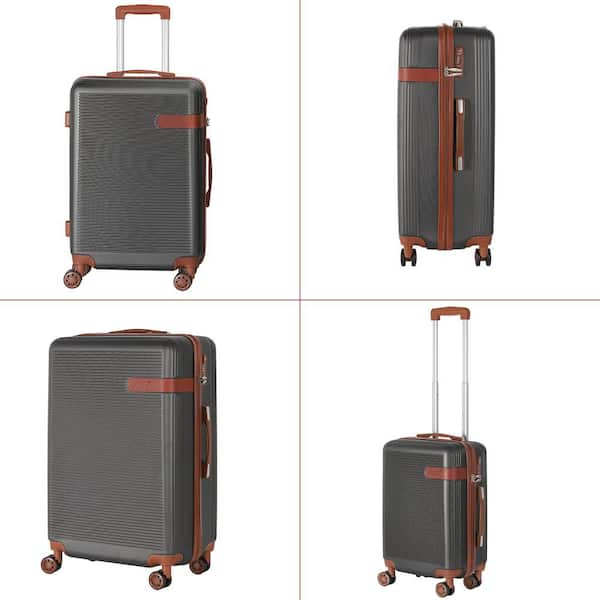 Hikolayae Port Victoria Nested Hardside Luggage Set in Elegant Black, 3 Piece - TSA Compliant