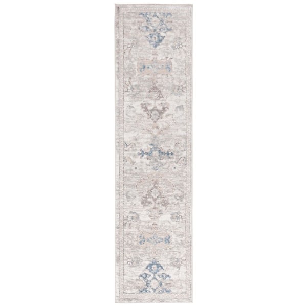 Quincy 2 ft. x 8 ft. Ivory/Beige Floral Runner Rug