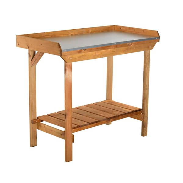 Unbranded Gardener's Table with Tin Surface