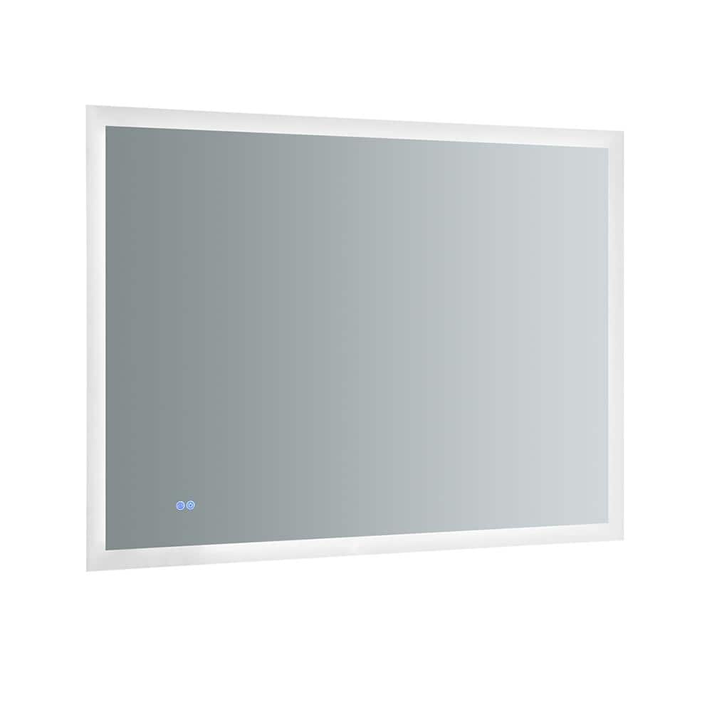 Fresca Angelo 48 in. W x 36 in. H Frameless Rectangular LED Light Bathroom  Vanity Mirror FMR014836 The Home Depot