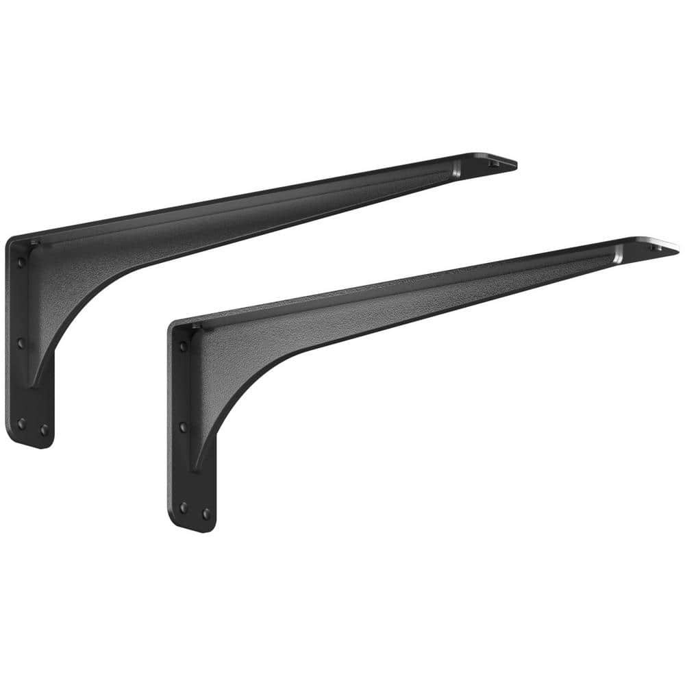 Starby Gladiator 21 in. L Black Steel Heavy Duty Floating Shelf Bracket