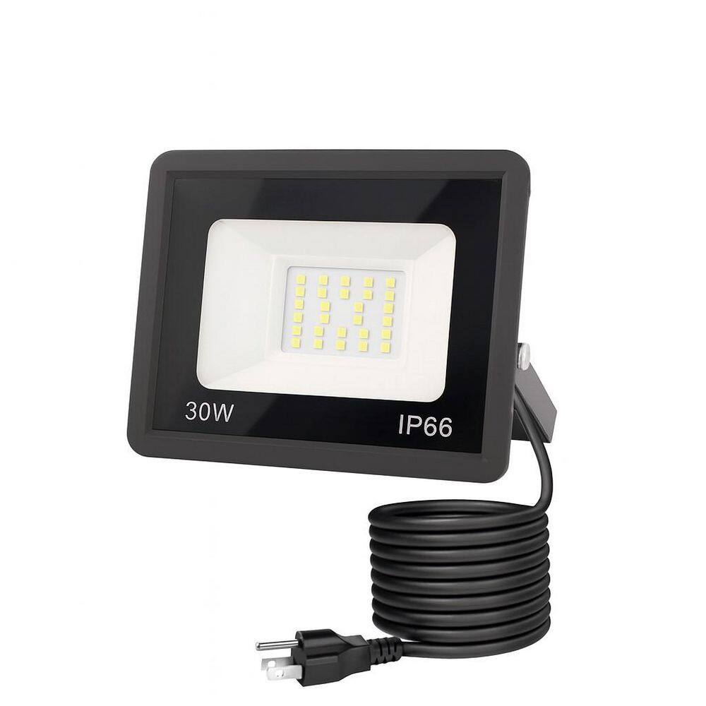 30W Black Plug-In Integrated LED Landscape Flood Light with Dusk to Dawn, IP66 Outdoor Light for Yard & Garage price history on PriceWatchPro