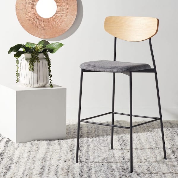SAFAVIEH Ryker Gray Barstool Bar Stool